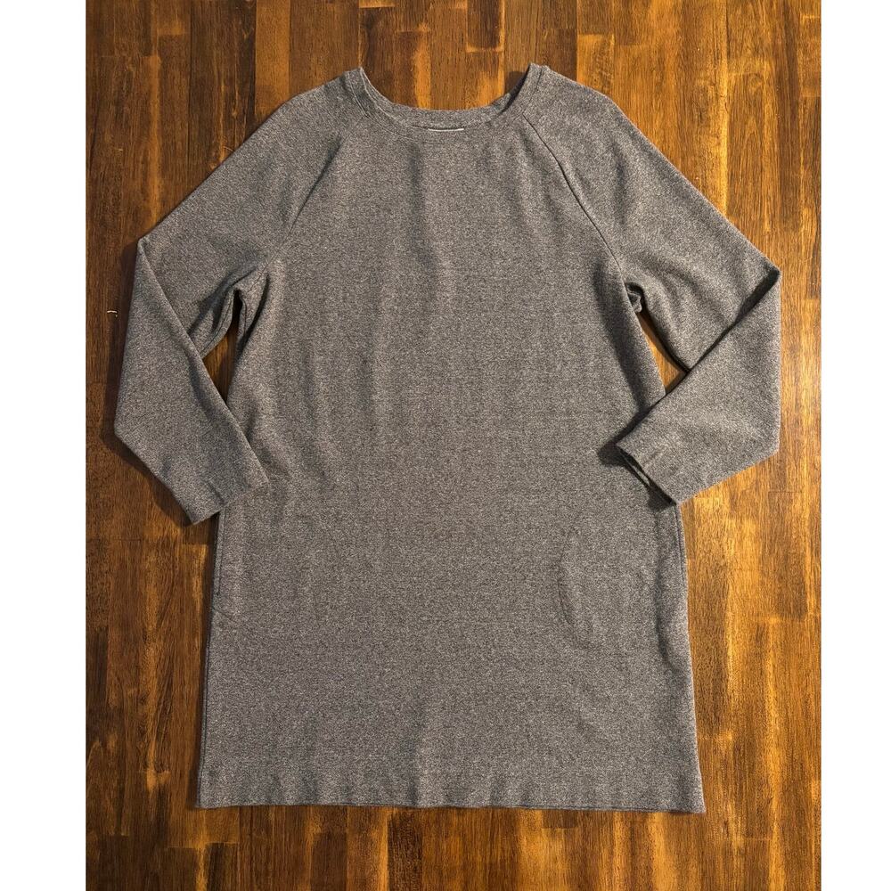 J. Jill Women Medium Petite Tunic Dress Top Pullover Cotton Knit Stretch Pockets